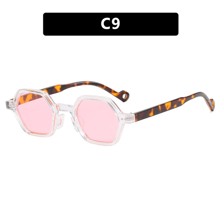 Women's hexagonal sunglasses in a modern design with protective lenses Bowlift