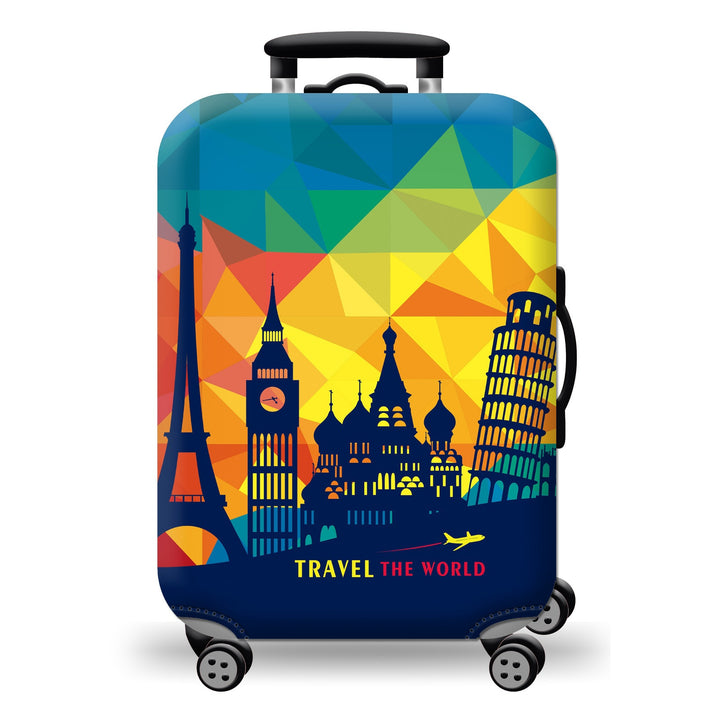 Hard Shell Luggage with Earth Design Bowlift
