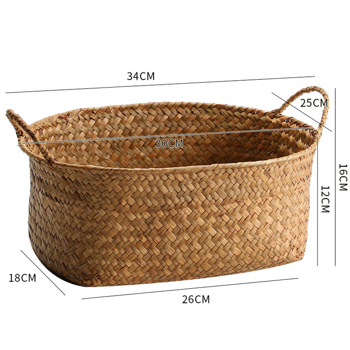 Unisex Handwoven Storage Basket with Practical Carrying Handles Bowlift