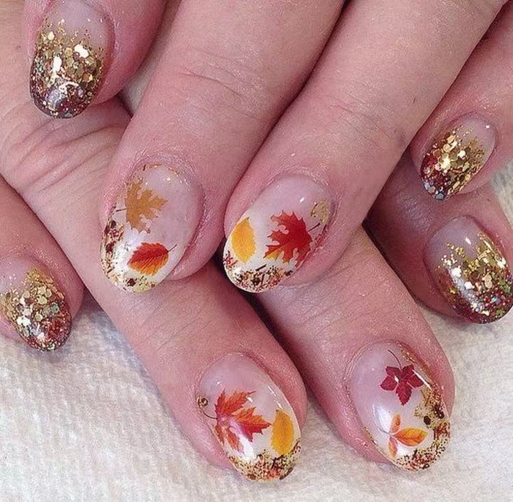 Autumn Leaf Press-On Nails Bowlift
