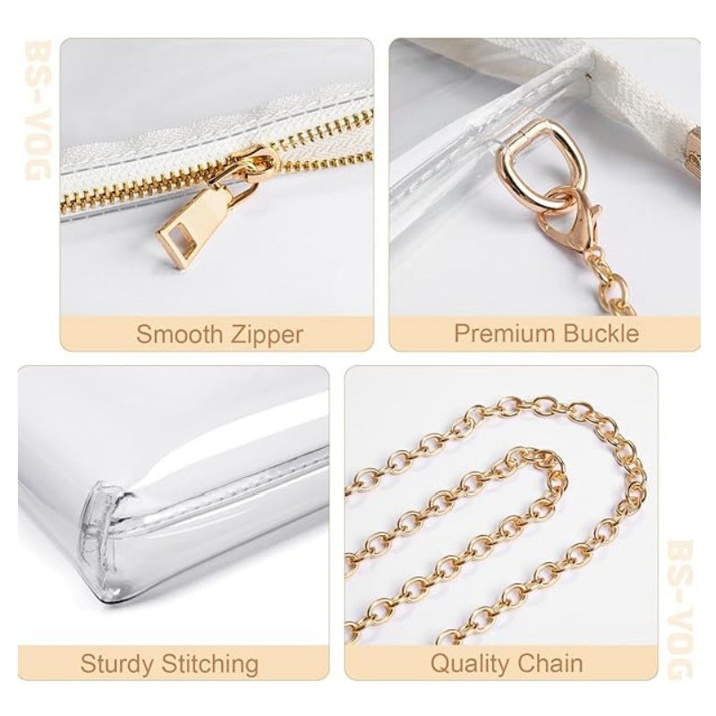Elegant Transparent Clutch Bowlift