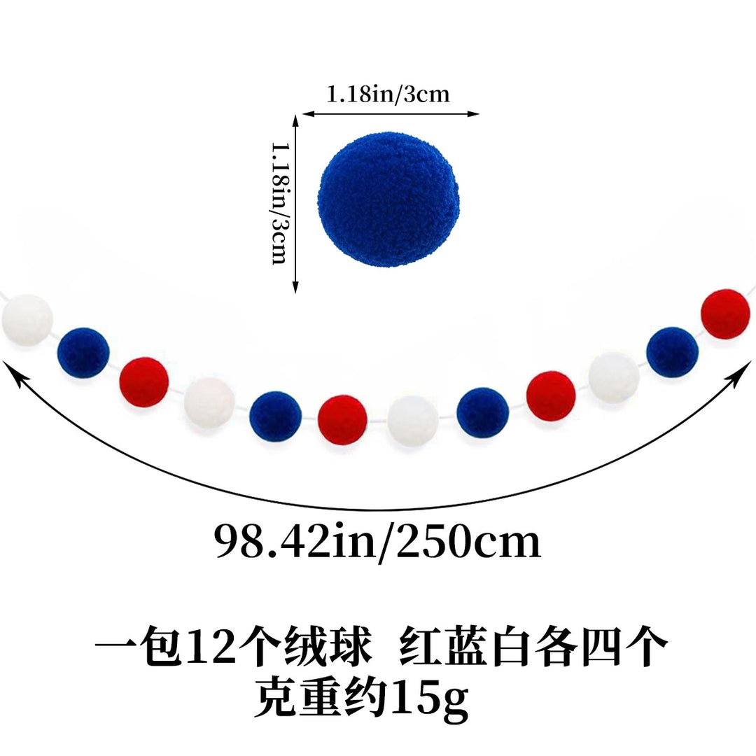 Unisex decorative paper fan garland with wavy semicircle pennants and star pattern Bowlift