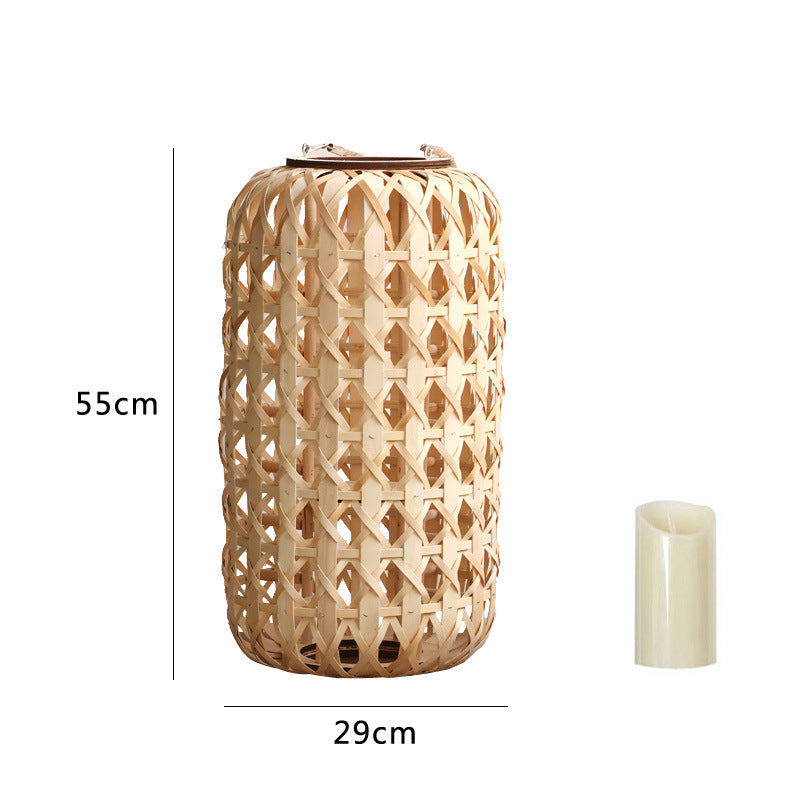 Elegant lantern made of handwoven natural material Bowlift