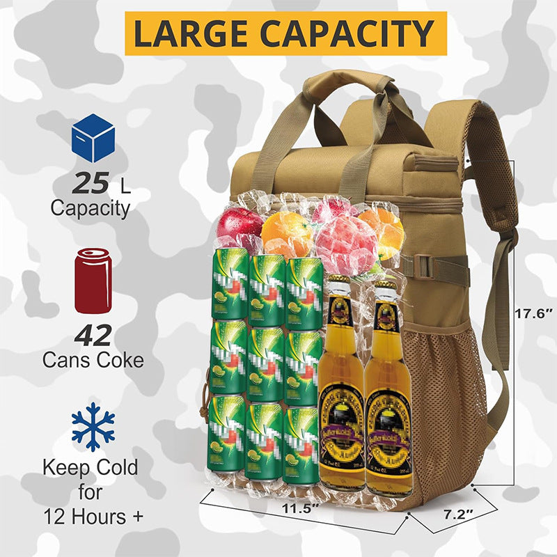 Multifunctional cooler backpack with insulating interior Bowlift