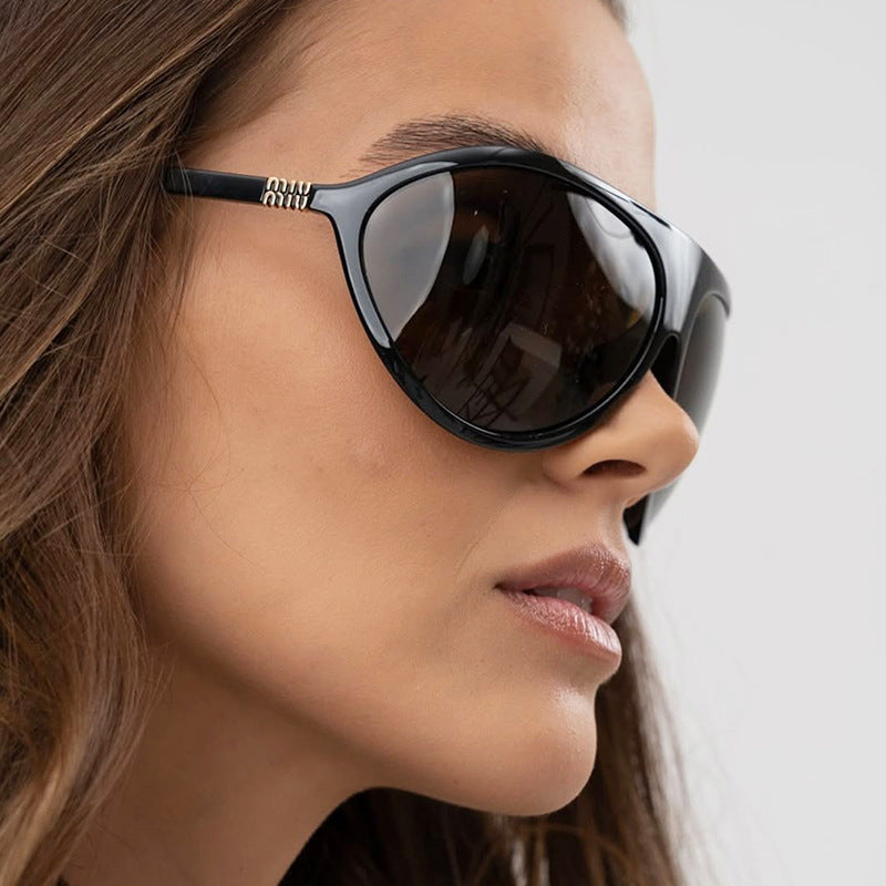 Women's Cat-Eye Sunglasses with Unique Design and Protective UV Filter Bowlift