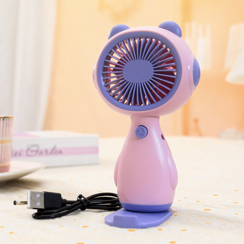 Women Portable Mini-Fan in Cute Animal Design Bowlift