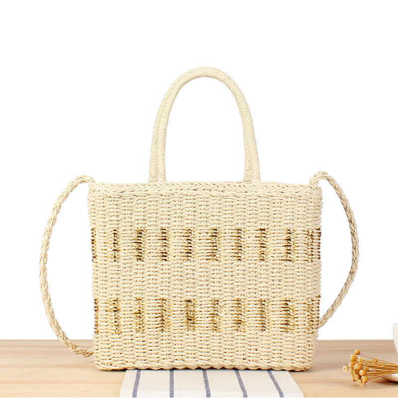 Braided tote bag with double carrying handles Bowlift