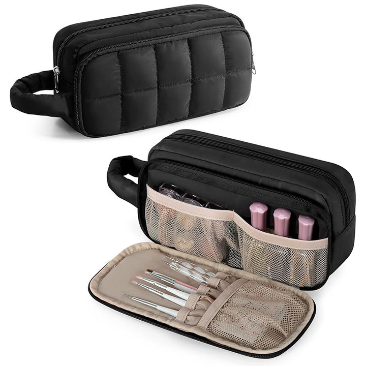 Cosmetic Organizer Bag with Transparent Design and Practical Compartments Bowlift