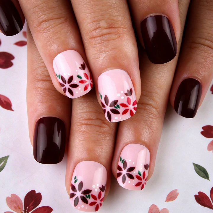 Floral Design Gel Nail Art Set Bowlift 1787542981