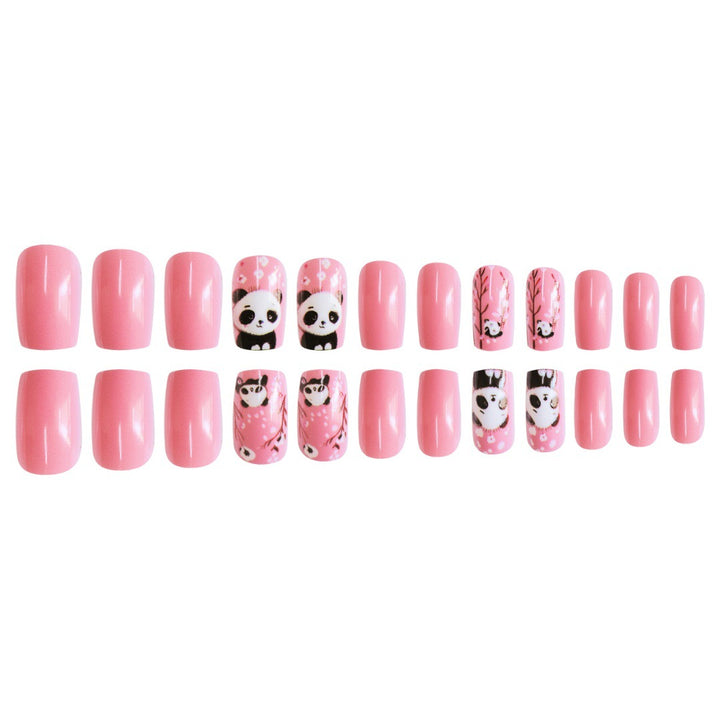 Thematic Panda Art Press-On Nail Set Bowlift