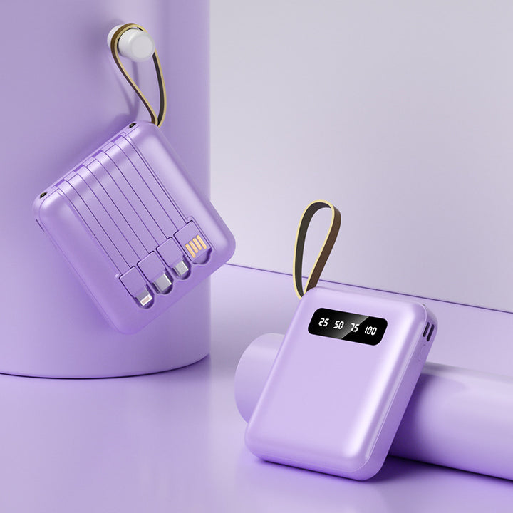Multifunctional Power Bank with Integrated Cable System Bowlift