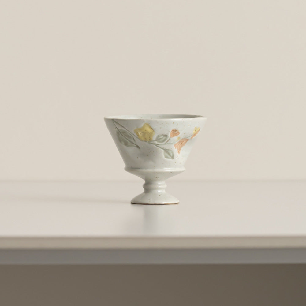 Decorative Handcrafted Floral Ceramic Dessert Cup