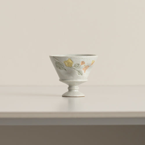 Decorative Handcrafted Floral Ceramic Dessert Cup