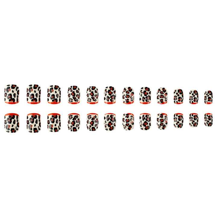Artistic Leopard Print Nail Art Set Bowlift