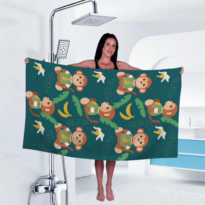 Artistic Gorilla Print Bath Towel Bowlift