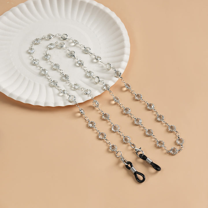 Gemstone-Embellished Eyewear Chain Bowlift