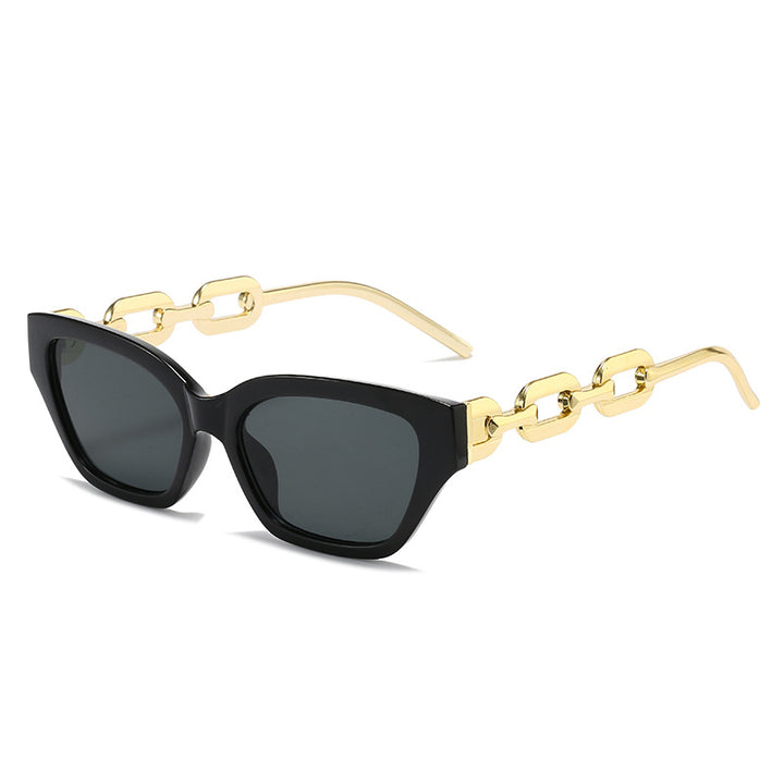 Ladies fashionable Cat-Eye sunglasses with luxurious chain frame Bowlift