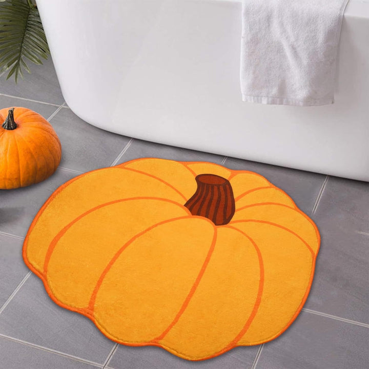 Pumpkin-Shaped Welcome Mat