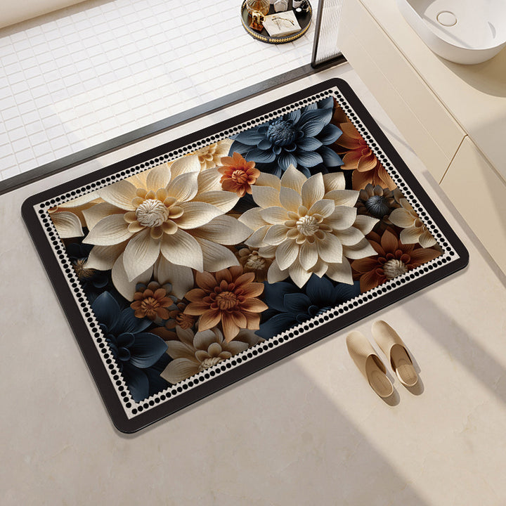 Playful Citrus-Themed Absorbent Bath Mat Bowlift