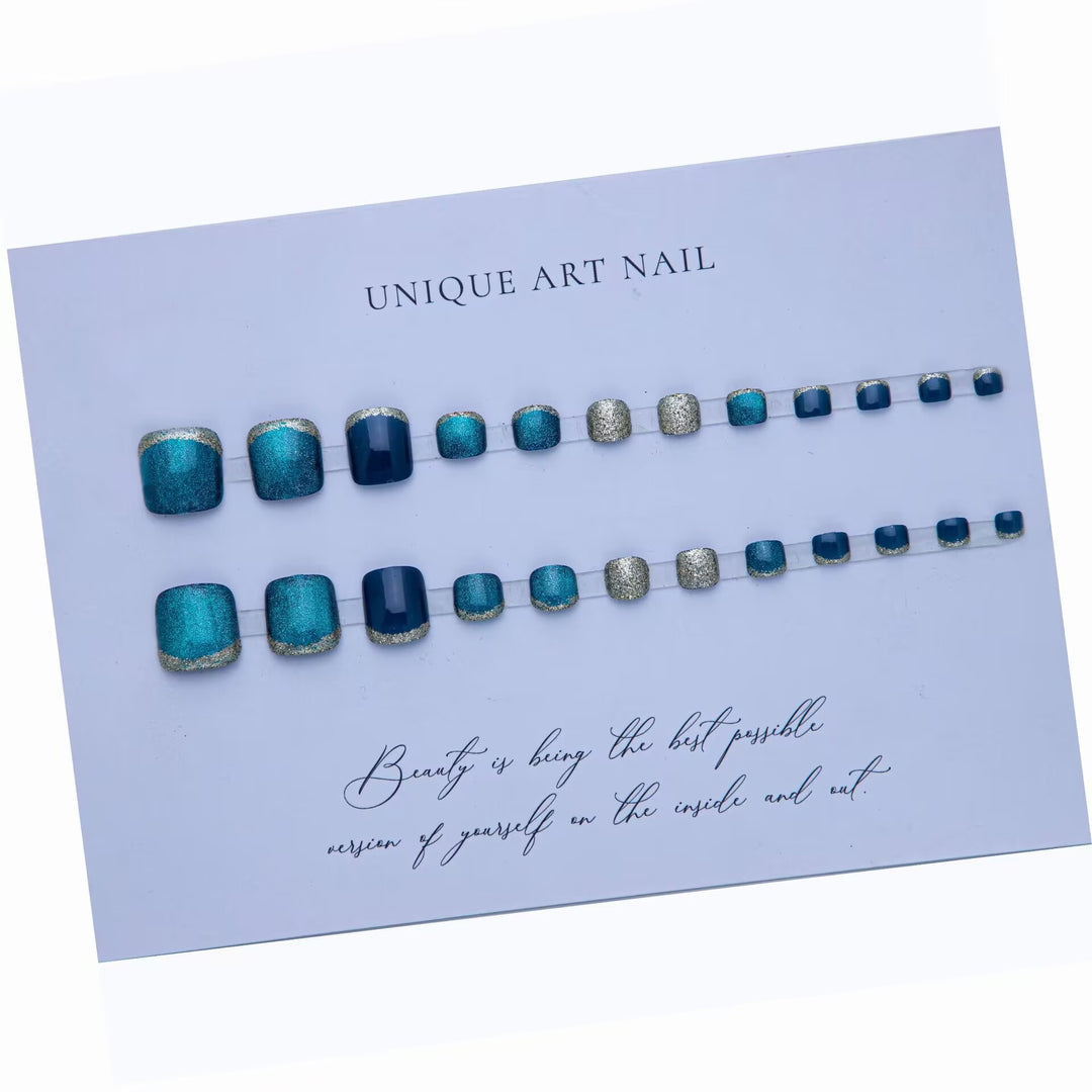 Decorative Sparkling Toe Nail Art Bowlift