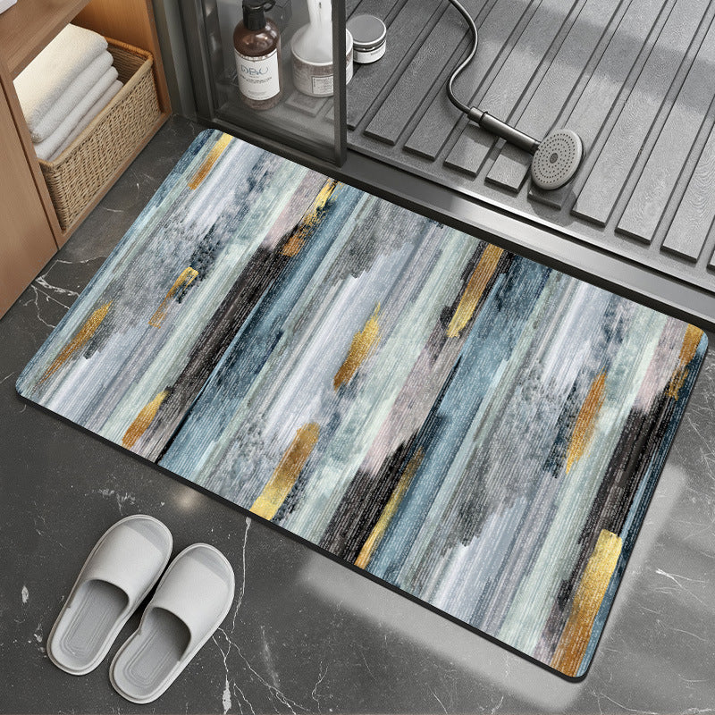 Modern Abstract Leaf Design Area Rug Bowlift