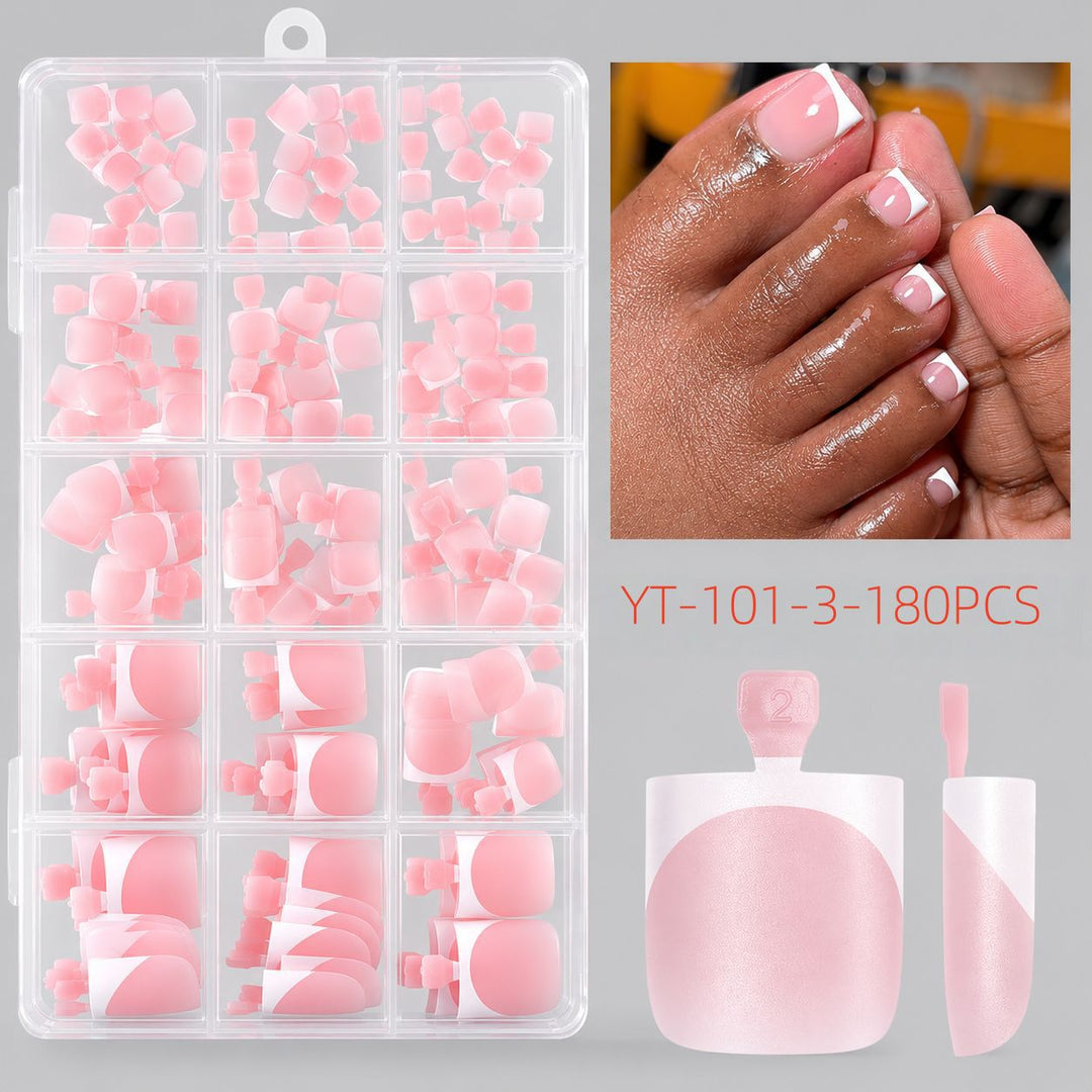 Artificial Nail Set with French Tips Bowlift