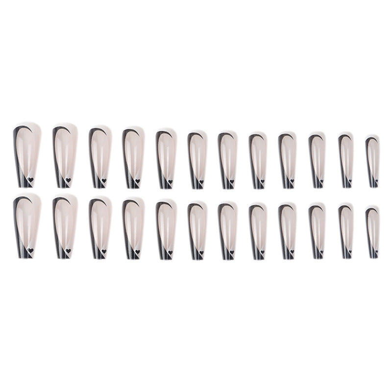Elegant Stiletto Press-On Nails with Artistic Design Bowlift