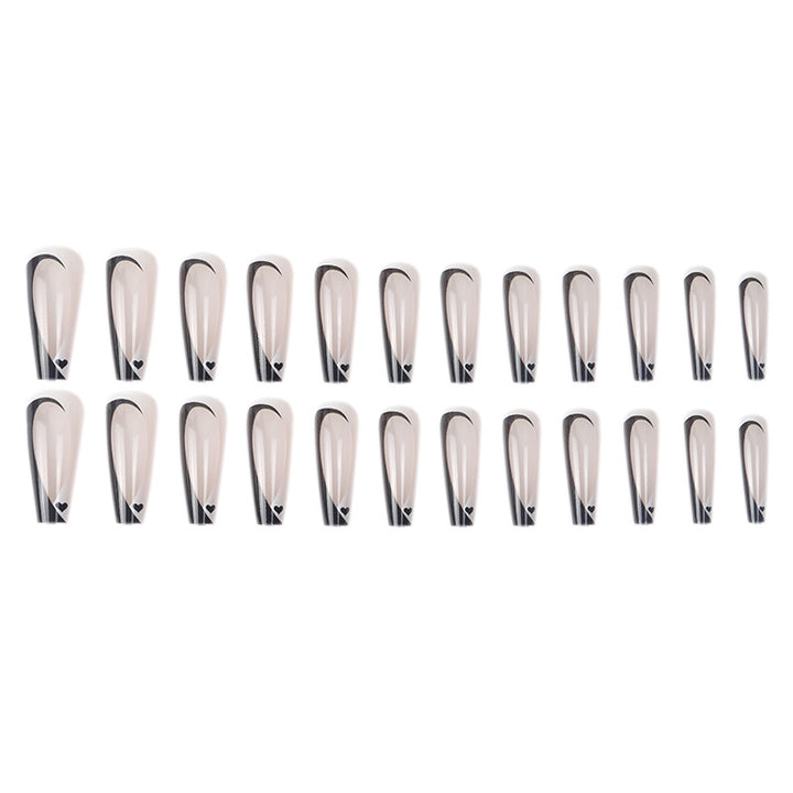 Elegant Stiletto Press-On Nails with Artistic Design Bowlift