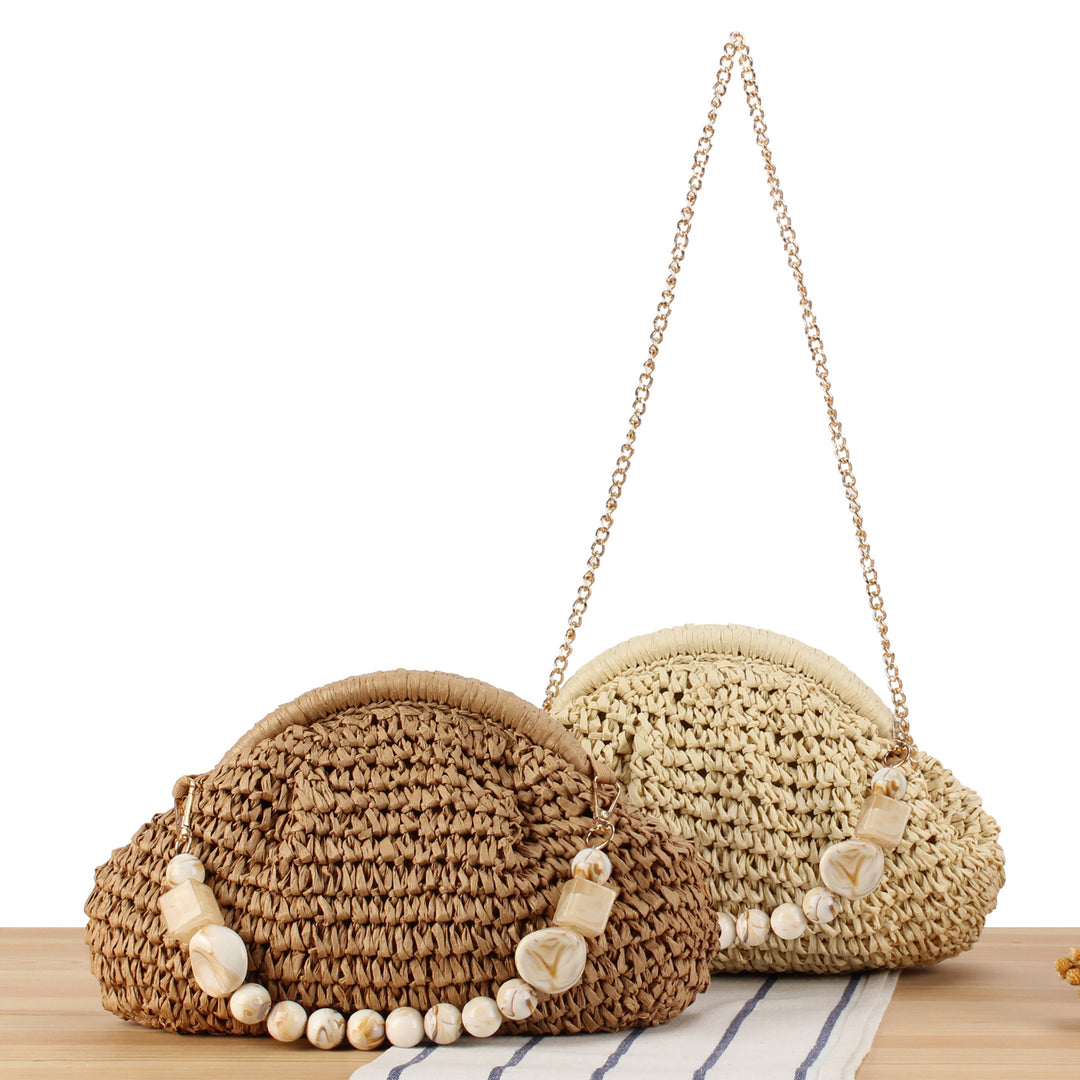Shoulder bag with decorative shell design Bowlift