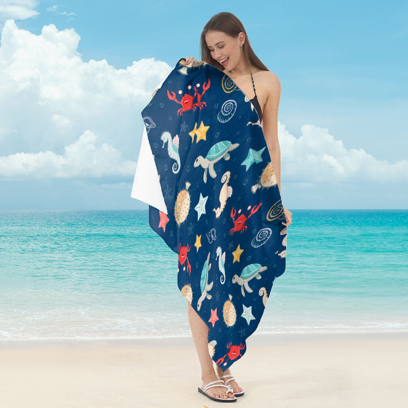 Beach towel with maritime star motif Bowlift