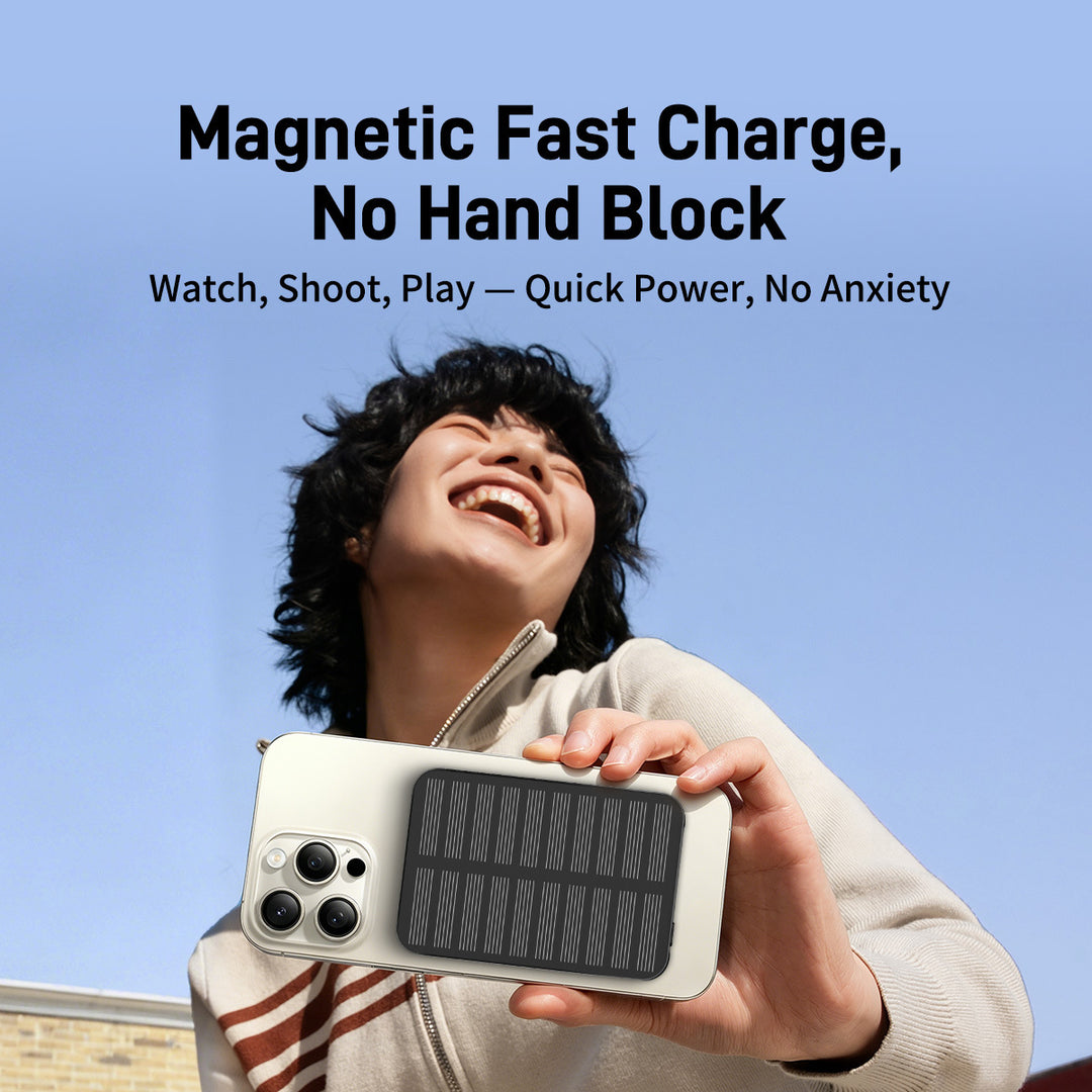 Solar-powered power bank with fast charging function and LED light Bowlift