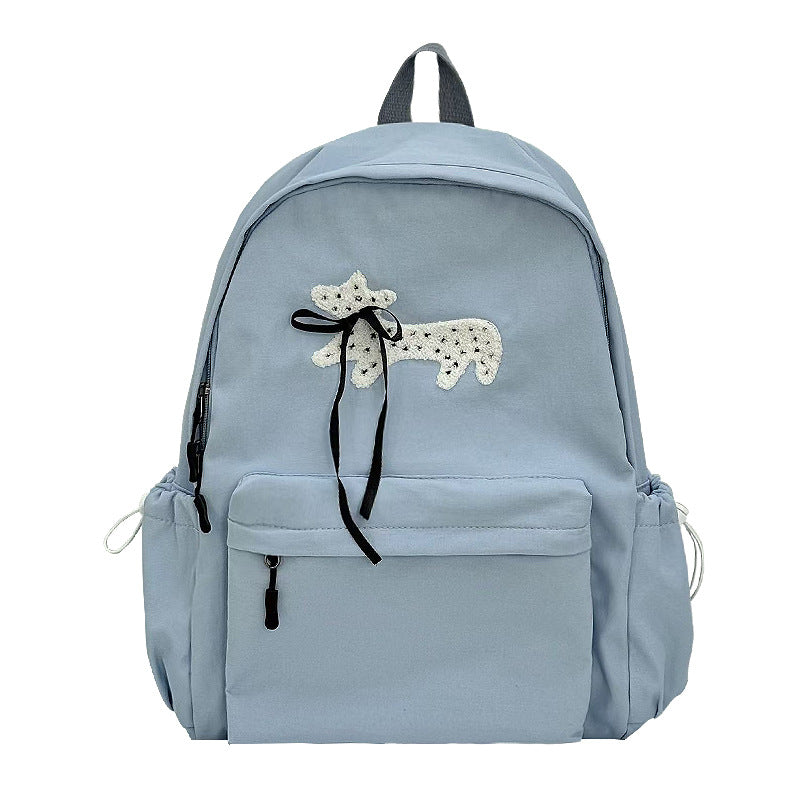Backpack with Unique Dog Design and Practical Compartments Bowlift