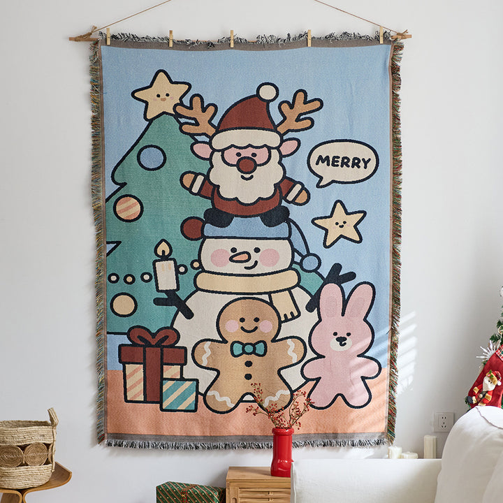 Cozy Graphic Tapestry Throw Blanket