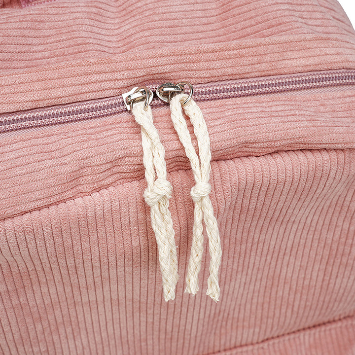 Corduroy Fabric Backpack Bowlift