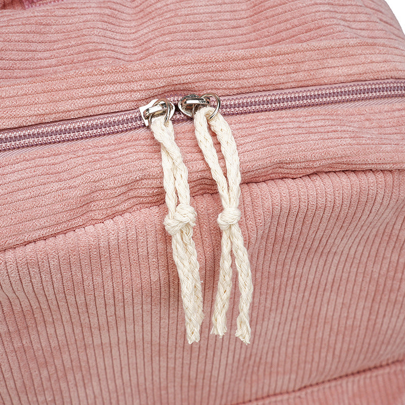 Cord Backpack with Practical Compartments Bowlift