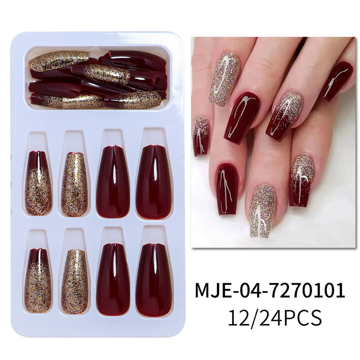 Glittering Press-On Nail Set Bowlift