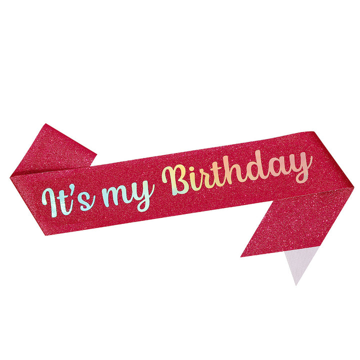 Ladies Festive Birthday Band with Glitter Design Bowlift