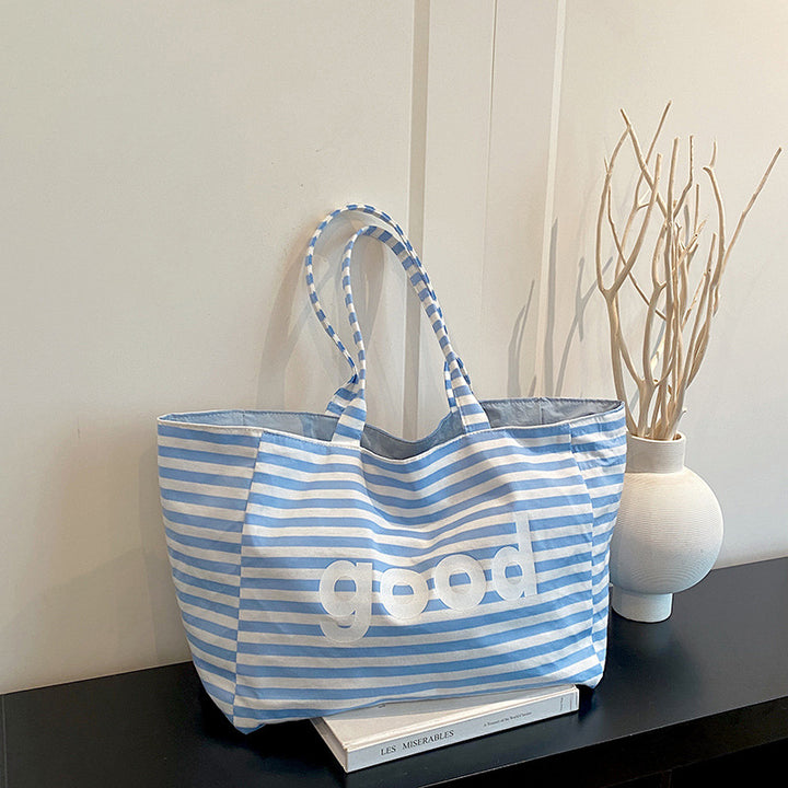WoSpacious Canvas Beach Tote Bag Bowlift