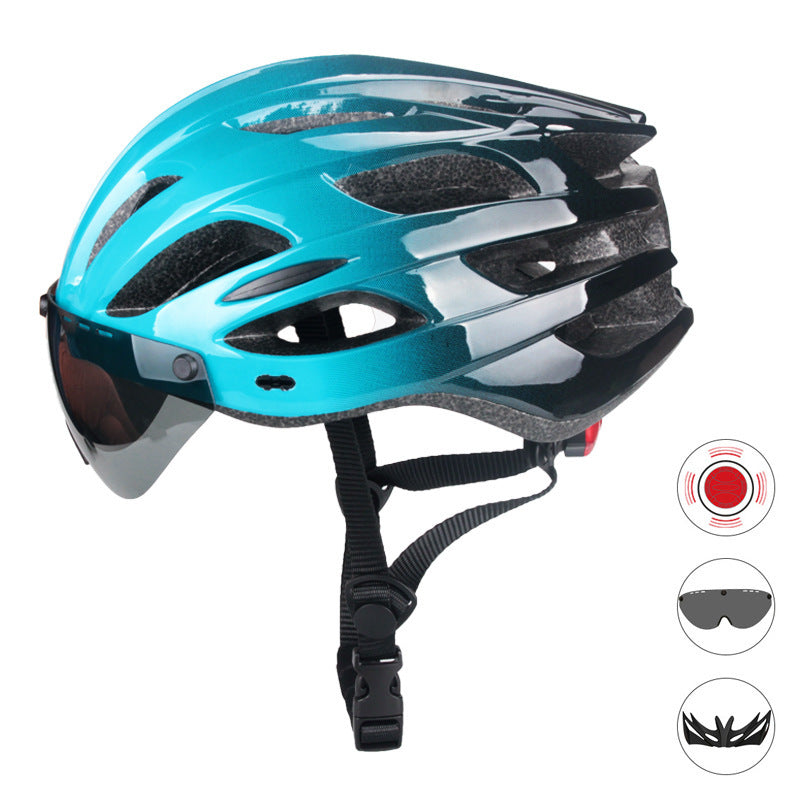Aerodynamic Cycling Helmet with Integrated Visor Bowlift