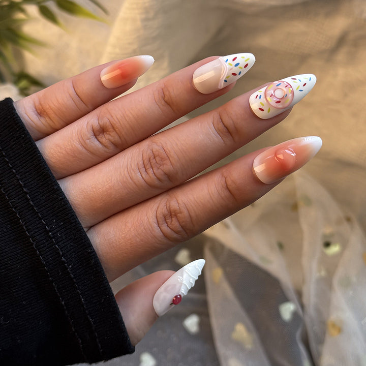 Decorative Press-On Nails Set Bowlift