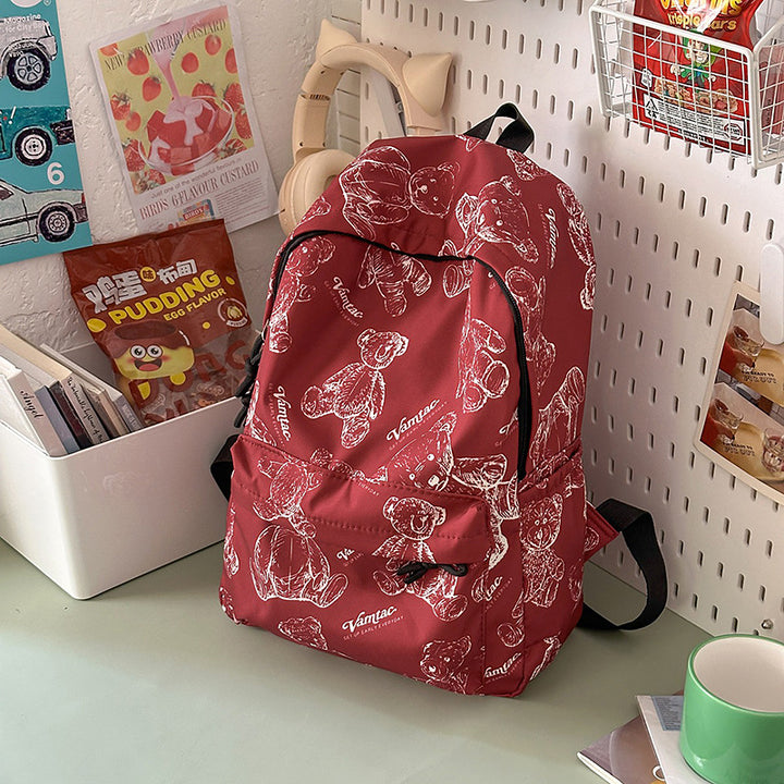Cute Teddy Bear Print Backpack