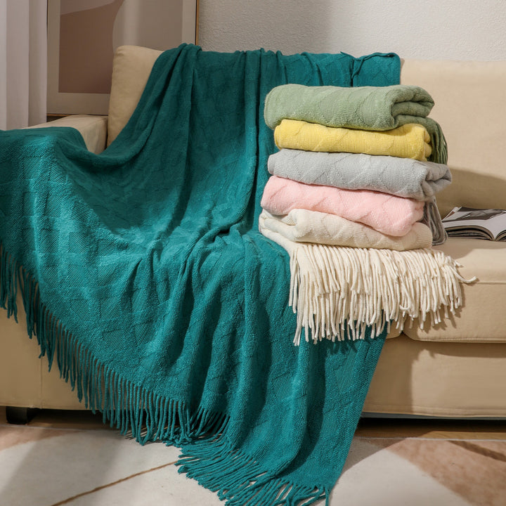 Cozy Knitted Throw Blanket