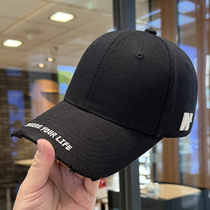 Distressed Cap with Motivational Quote