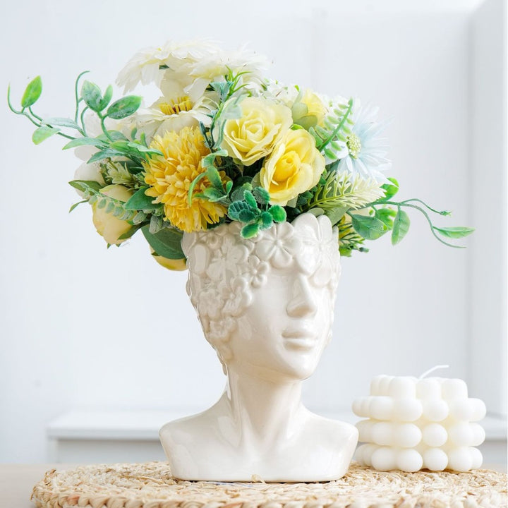 Artistic Ceramic Face Planter