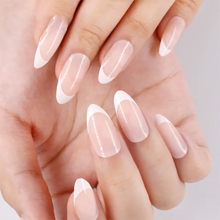 Elegant French Tip Stiletto Press-On Nails Bowlift 1789085334