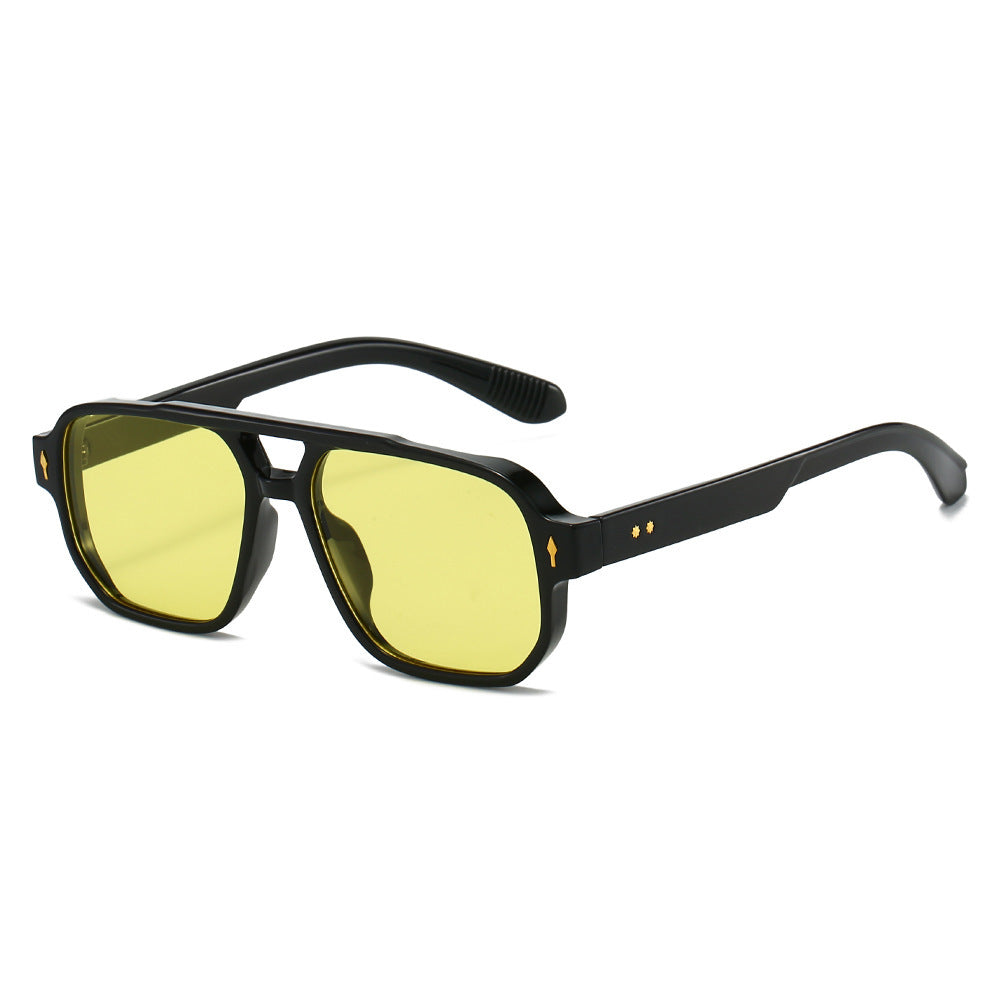 Oversized Geometric Sunglasses with Enhanced UV Protection Bowlift