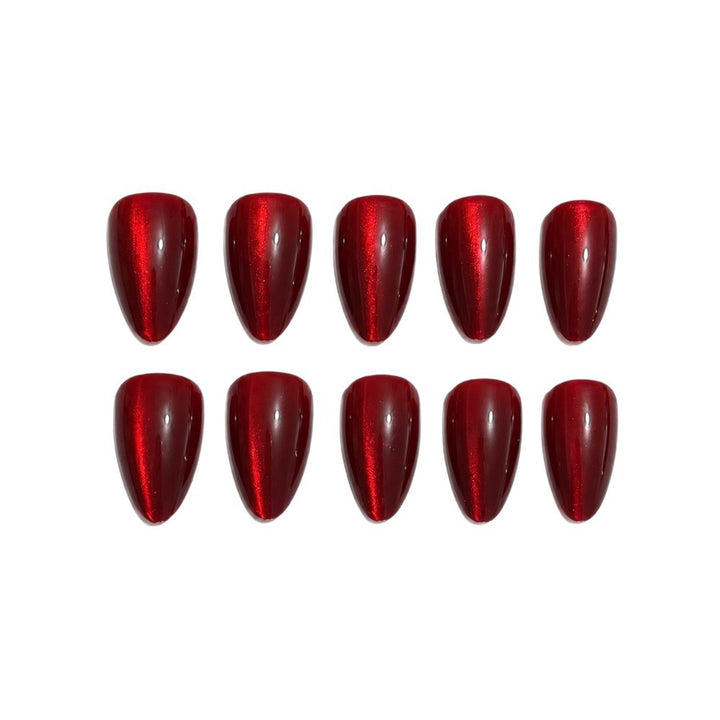 Premium Glossy Almond-Shaped Press-On Nails Bowlift