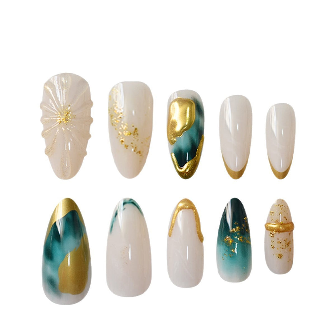 Elegant Press-On Nail Art Set Bowlift