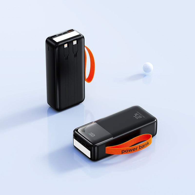 Portable power bank with integrated cable management and fast charging function Bowlift