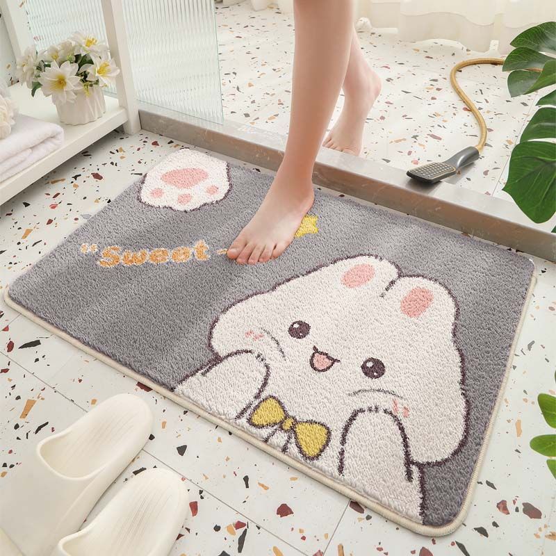 Cute Bear Theme Bath Mat